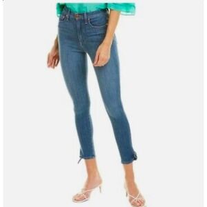 Alice + Olivia Good High Rise Skinny‎ Crop Ankle Tie Jeans 25
